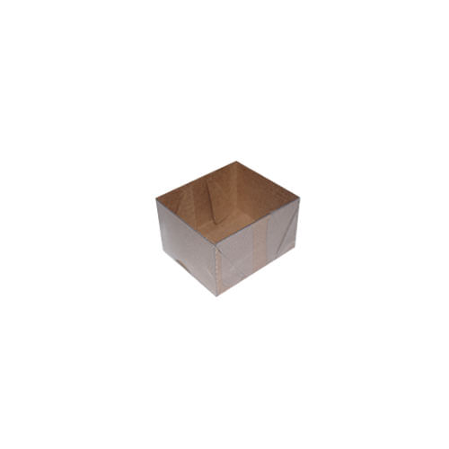 Caixa Quadrada 6x6 Kraft Tampa Transparente Pct C/ 10 Un Crystal For