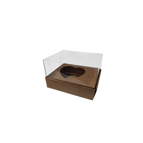 Caixa Gourmet Coração P Kraft C/ 10 Un Crystal For