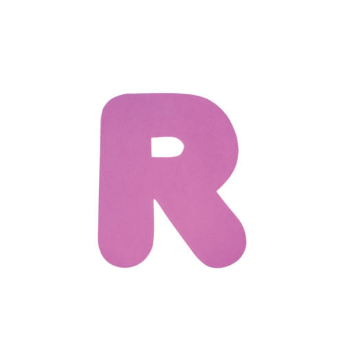 Letra E.V.A polRpol 2x12 Rosa (Lpr301) Grintoy