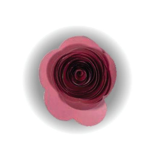 Flor De Papel Botão De Rosa C/ 02 Unid. Rosa Seco (7374) Decora