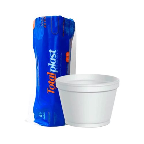 Pote Isopor 720 Ml C/ 20 Un Totalplast