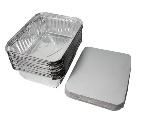 Emb. Retang. De Aluminio 1500 Ml Cx C/ 100 Un (D8) Boreda