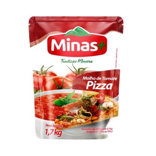 Molho Tomate Temperado Pizza 1,7 Kg Minas Mais