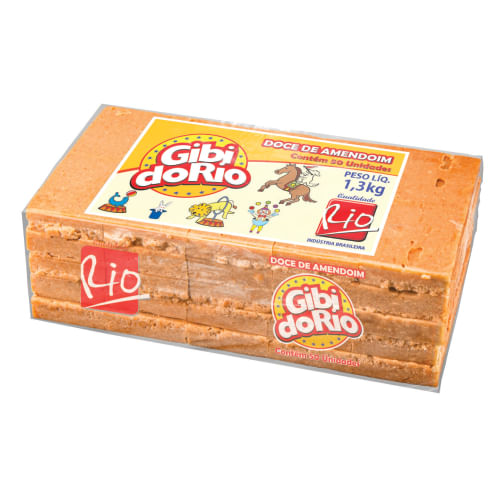 Doce De Amendoim Gibi Do Rio 1,3 Kg C/ 50 Un Moreninha Do Rio