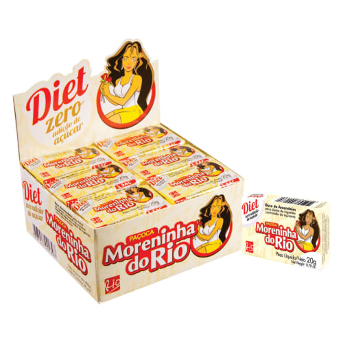 Paçoca Diet Display 276 Gr C/ 12 Un Moreninha Do Rio