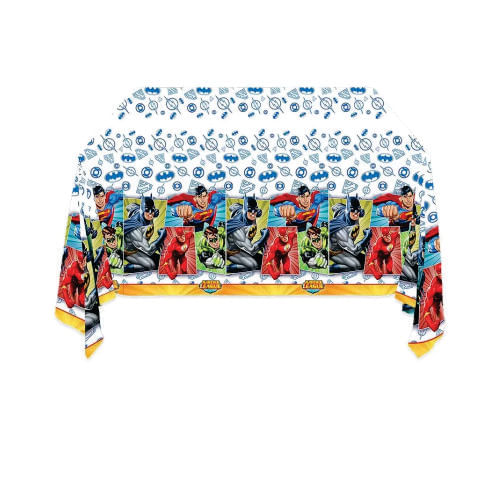 Toalha De Mesa Liga Da Justiça 1,20x1,80 Mt Festcolor