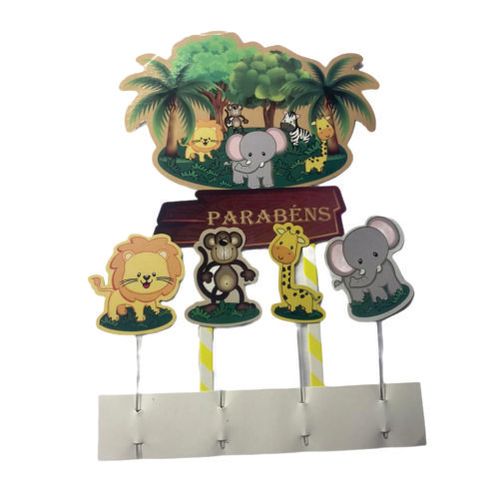 Topo P/ Bolo Grande Safari C/ 5 Pçs Pablo