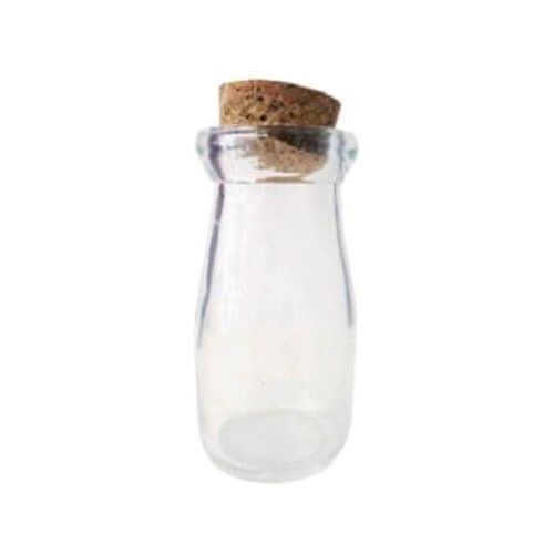 Adorno Pote Vidro Leite C/ Tampa Rolha 110 Ml (4303) Yoss