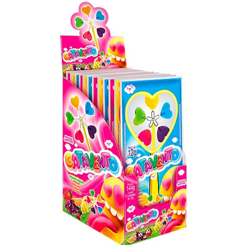 Pirulito Catavento Coração 12x12 Gr Danilla