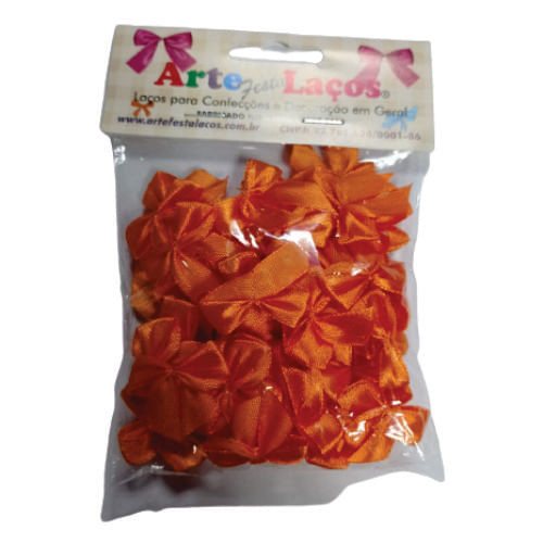 Laço Borboleta C/ 50 Un Laranja Arte Laços