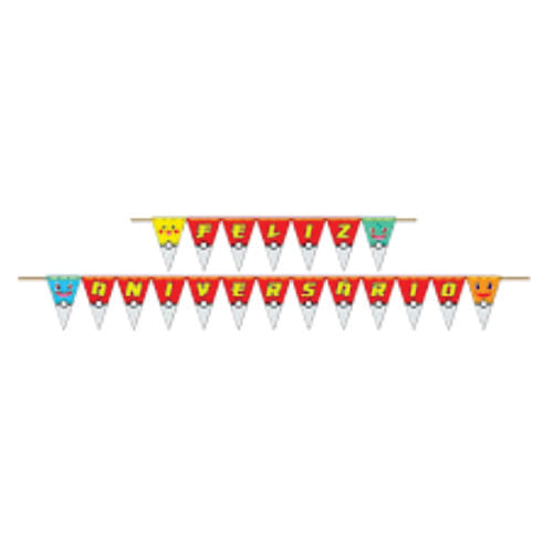 Faixa Feliz Aniversairo Pocket 175 X 13 Cm Junco