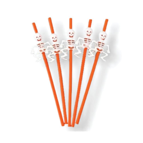 Canudo Decorativo Halloween C/ 5 Un (Y8689) Bpg