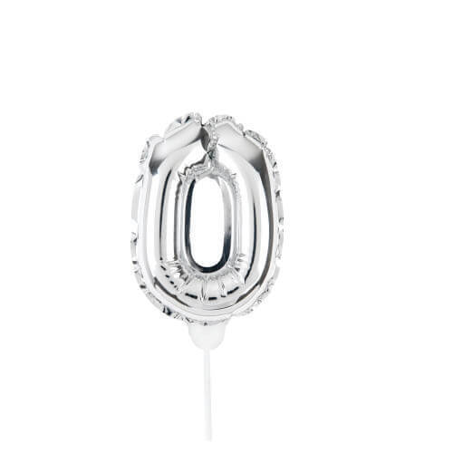 Mini Balão Met. C/ Vareta Prata N°0 19 Cm (29002742) Sempertex