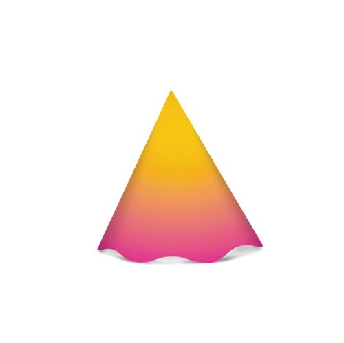 Chapéu Anivers. Color Ombre Rosa Amarelo  C/ 8un Regina