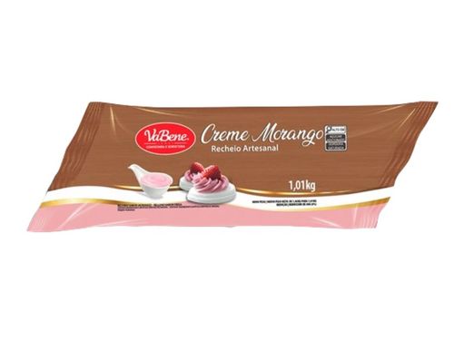 Recheio Creme Morango 1,05 Kg Bag Vabene