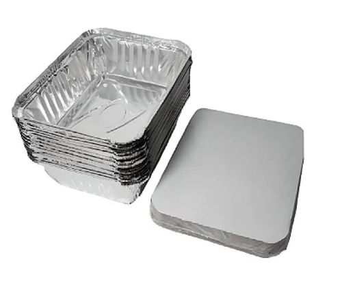 Emb. Retang. De Aluminio 500 Ml C/ 10 Un (D6) Boreda