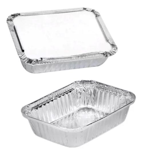 Emb. Retang. De Aluminio 220 Ml C/ 10 Un (B95) Boreda