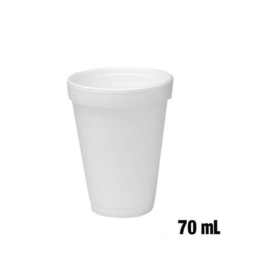 Copo Isopor 70 Ml C/ 20 Un Totalplast