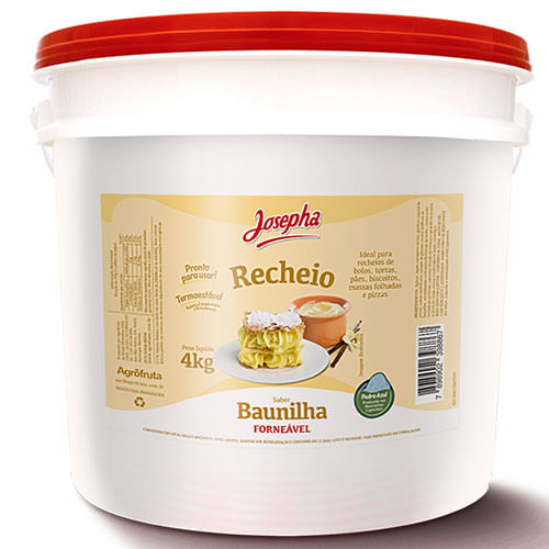 Recheio Forneável Baunilha 4 Kg Josepha