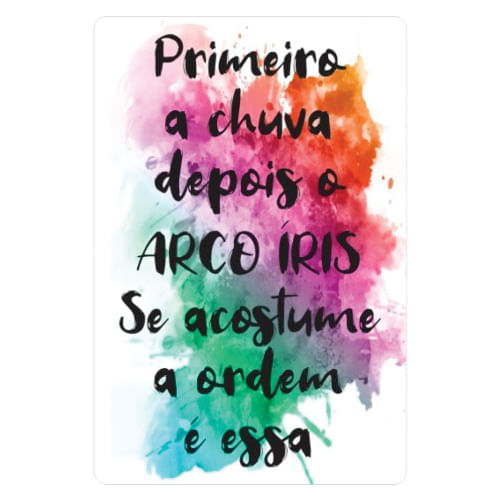 Placa Decorativa (Pd088) Primeiro A Chuva Davys