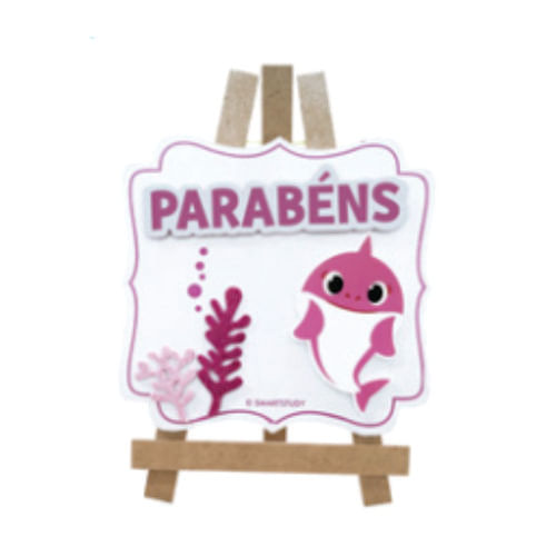 Lousa Mommy Shark Parabens Rosa (Bs0007) Grintoy