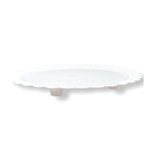 Prato Plast. Branco Rendado Nº 33 C/ 3 Bases (2034) Ceta