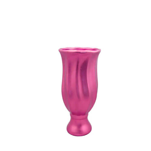 Vaso Torcido Rosa Neon Ceramica A28 X L15 (3168) Elaine