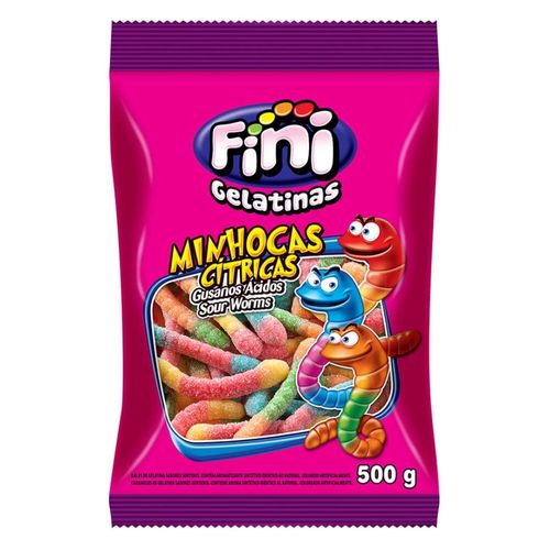 Bala Minhocas Citrica 500 Gr Fini