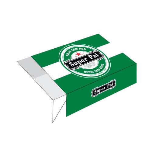 Caixa Divertida P/ 6 Doces Super Pai Rótulo (591) C/ 10 Un Erika
