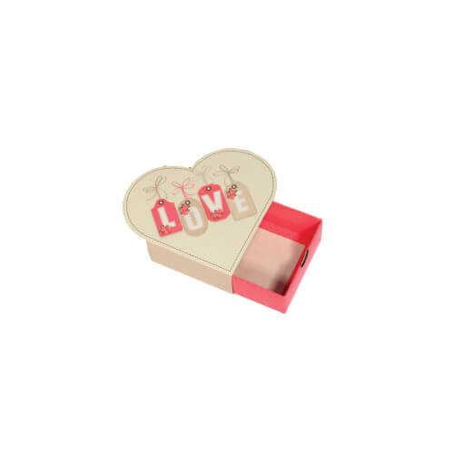 Caixa Coração C/ Gaveta P Love C/ 5 Un Decora