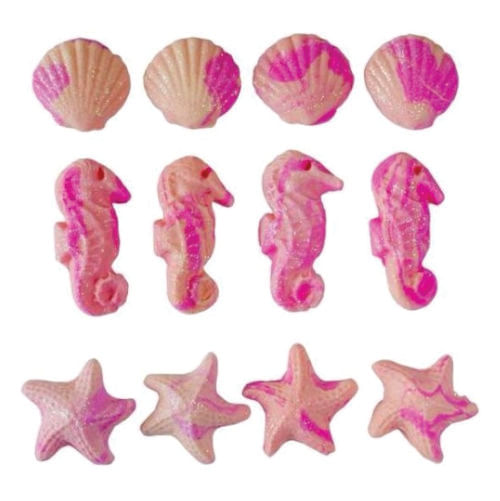 Biscuit Comestivel Conchas P Rosa C/ 12 Un (457) Jady