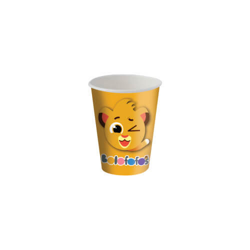 Copo Descartavél Papel 200 Ml Bolofofos C/ 8 Un Festcolor