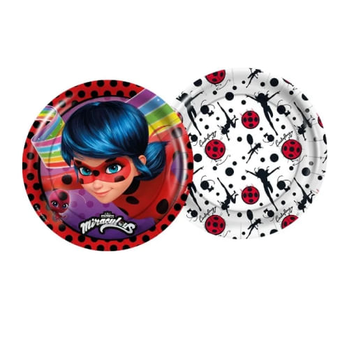Prato 18cm Ladybug 12un Regina