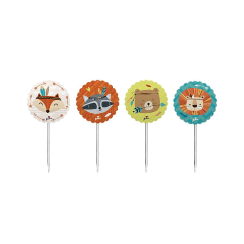 Toppers P/ Doces E Salgados Animais Na Floresta Junco
