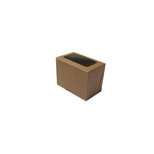 Caixa Retangular 5x8x6 Kraft Tampa Transparente Pct C/ 10 Un Crystal For