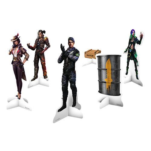 Decoração De Mesa Free Fire C/ 08 Un Festcolor