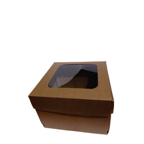 Caixa Visor 20x20cm  Kraft Dafesta