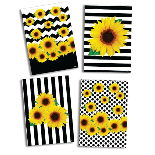 Quadros Decorativos Girassol C/ 4 Un Festcolor