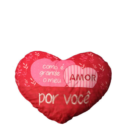 Pelucia Coração Como É Grande Rosa 46x38 Cm (Fe6921) Fizzy