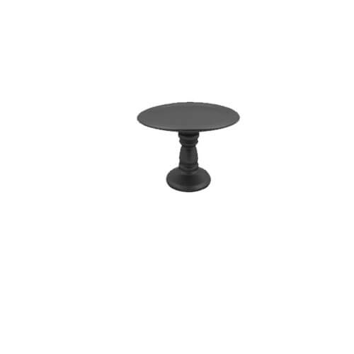 Boleira Disco Pequena Preto Ceramica A13,5 X 23,5 Cm (8494) Elaine