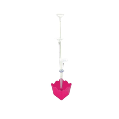 Cachepo C/ Pega Balão 3 Hastes 35 Cm Pink (Pb133) Jcl