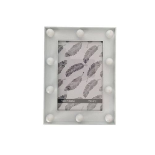 Porta Retrato C/ Led Branco 10x15 Cm (Wx6285) Wellmix