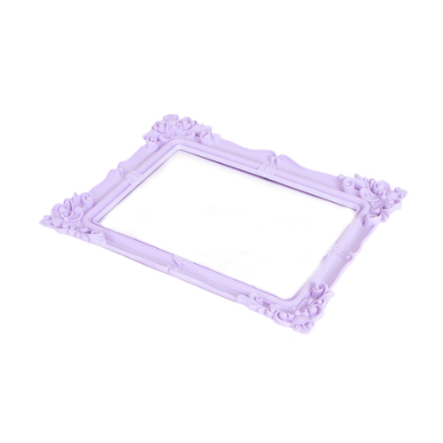 Bandeja Retangular Lilas C/ Espelho 28x22 Cm (Wx6889) Wellmix