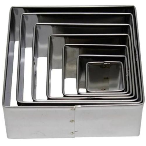 Jogo Cortador Quadrado Liso 7 Pçs Inox (352) Caparroz
