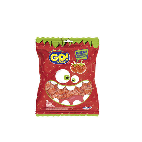 Bala Morango 70 Gr Go Jelly