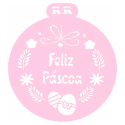Stencil Bolo Redondo Pascoa 1 Rr Cortadores