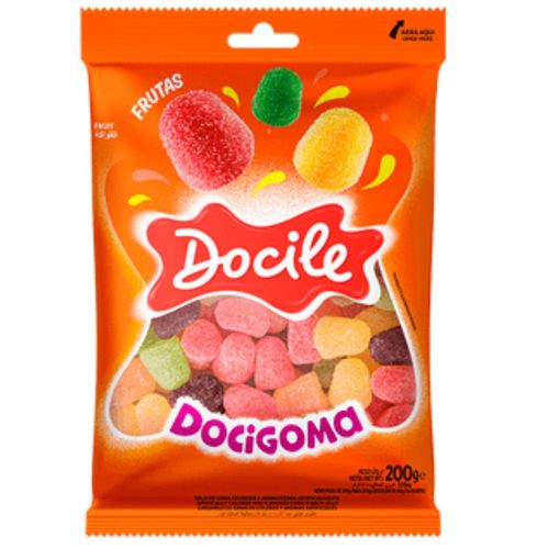 Bala Goma Docigoma Tutti Sortido 250 Gr Docile