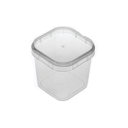 Pote 220 Ml Quadrado C/ Lacre E Tampa C/ 10 Un Plastilania