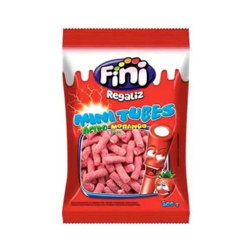 Bala Mini Tubes Morango Citrica 500gr Fini