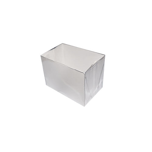 Caixa Retangular 5x8x6 Branca Tampa Transparente Pct C/ 10 Un Crystal For